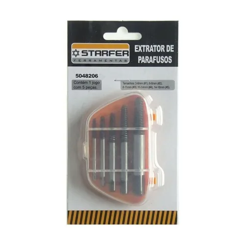 Saca Parafuso Quebrado Espanado Extrator Macho Kit 5 Pçs - Imagem 2