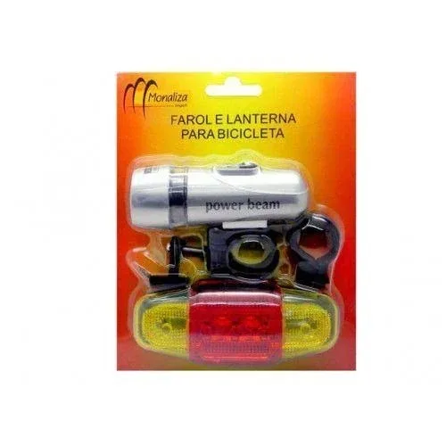 Kit Farol e Lanterna para Bike a Pilha MZ-31092 - Imagem 3