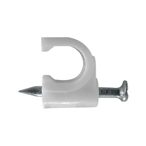 Miguelao Fixa Fio P/ Cabo Coaxial 7mm C/ Prego Pacote 100 Pç