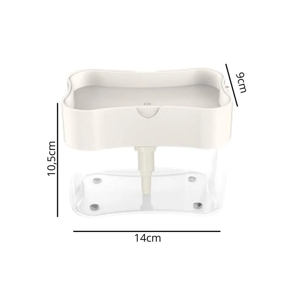 Dispenser Porta Detergente 520ml com Esponja para Pia Cozinha - Imagem 4
