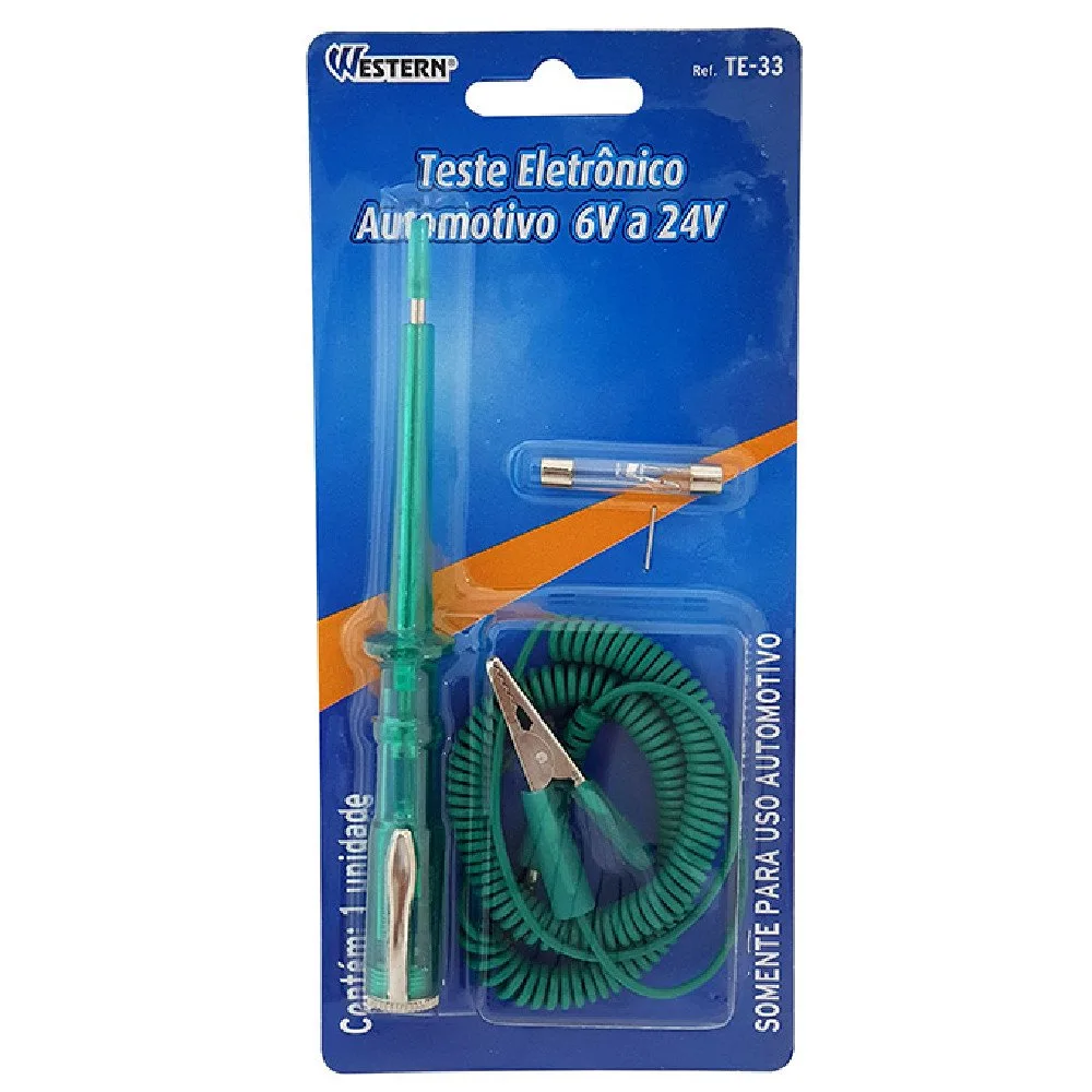 Chave de Teste Automotivo De Polaridade 6V a 24V Western - Imagem 2
