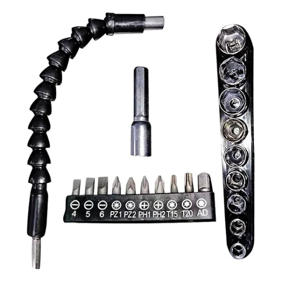 Kit Chave Bit e Soquete Com Eixo Extensor Flexível 21 Peças