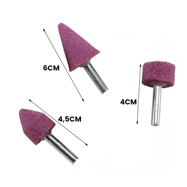 Kit Esmeril Para Furadeira 3 Peças MZ-51182 - Imagem 3