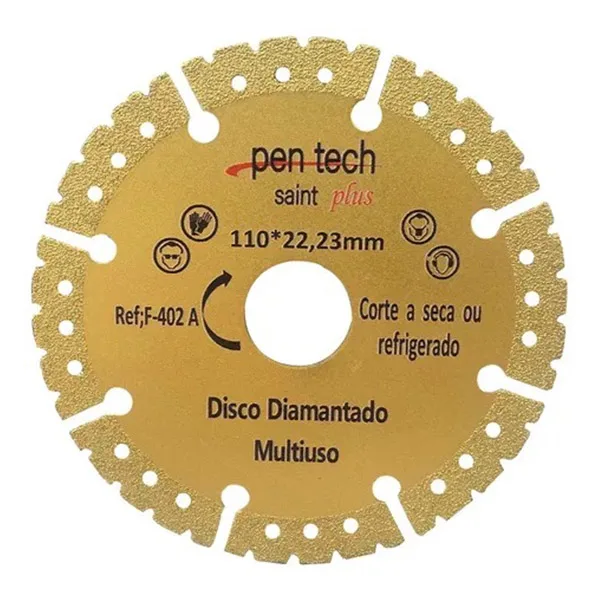 Disco de Corte Diamantado Multiuso 110mm x 22,23mm