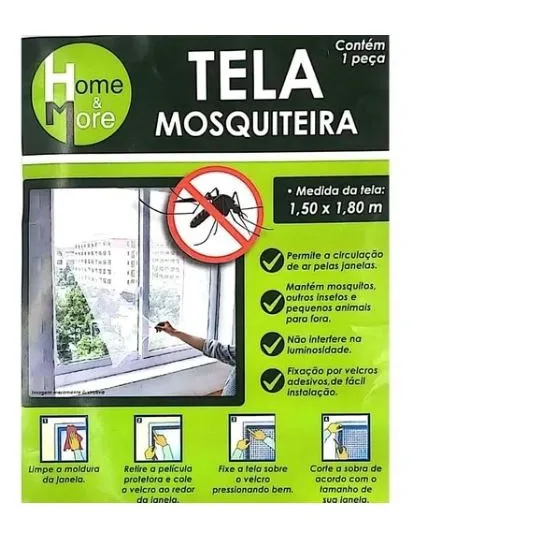 Tela Mosquiteira para Janela Ajustável 150x180cm HM122