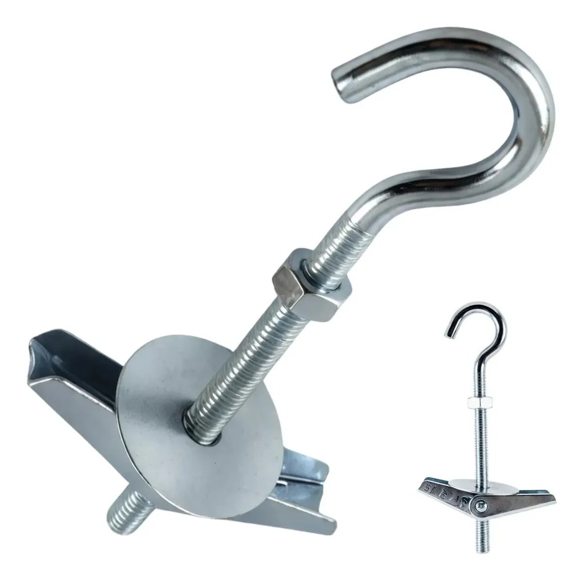 Kit 10 Gancho Aberto Bucha Basculante M6x70mm Teto Drywall - Imagem 6