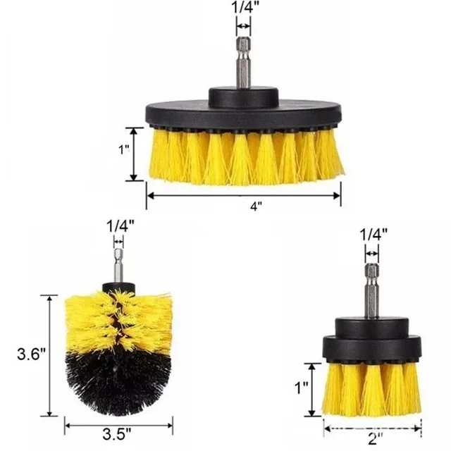 Kit 3 Escovas Rotativas Para Uso Em Furadeira/parafusadeira F-302 - Imagem 5
