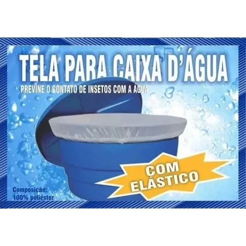Tela De Proteção Para Caixa D'agua Redonda 1000 Litros C/ Elastico - Imagem 2