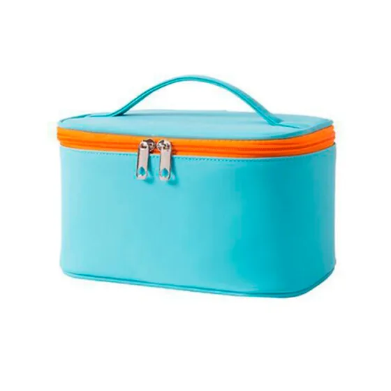 Necessaire para Maquiagem Oval Feminina Com Alça e Ziper