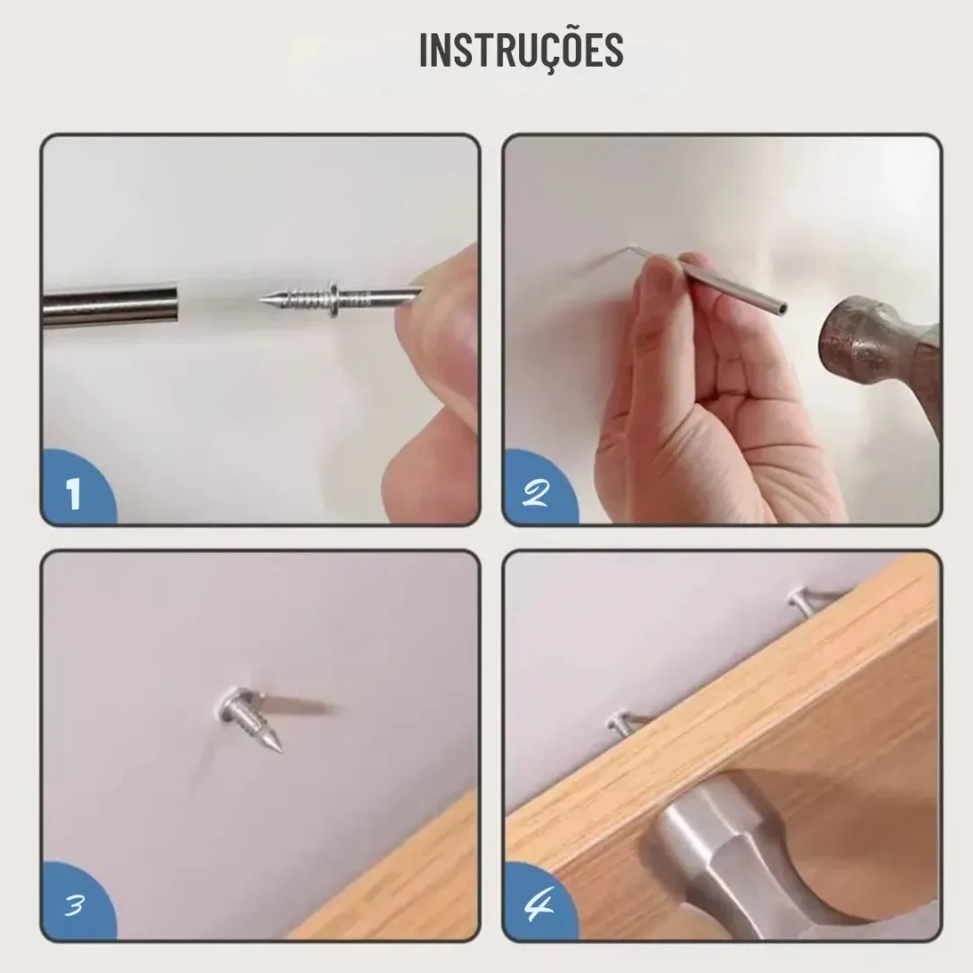Kit 100 Pregos Ponta Dupla Para Madeira Rodapé Móveis - Imagem 3