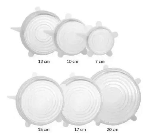 Tampas De Silicone Flexíveis Reutilizáveis - Kit 6 Unid - Imagem 3