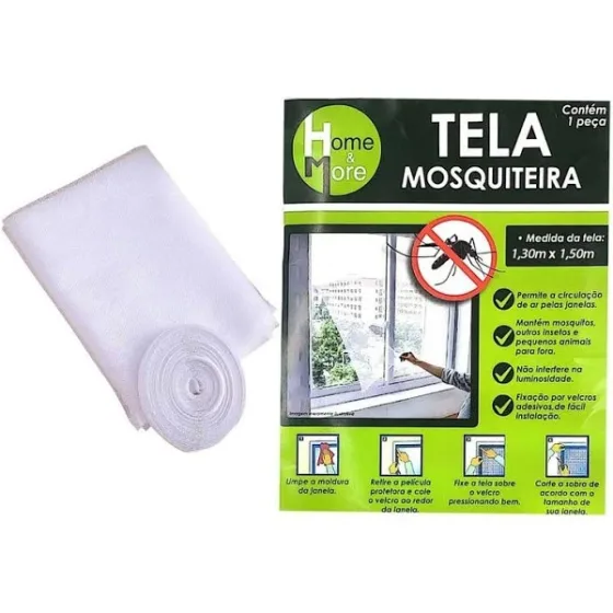 Tela Mosquiteira para Janela Ajustável 130x150cm HM121
