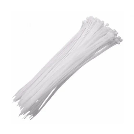 Abraçadeira de Nylon 2,5X200mm Branca 100 Peças F-34