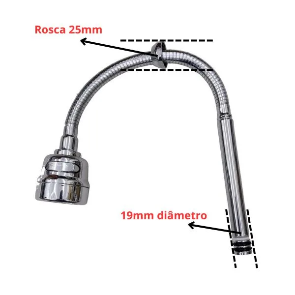 Tubo Gourmet Reposição Para Torneira De Cozinha Parede/ Mesa - Imagem 4