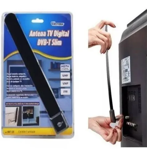 Antena Digital Tv Interna Modelo Régua Dvb-t Slim Sem Cabo - Imagem 3