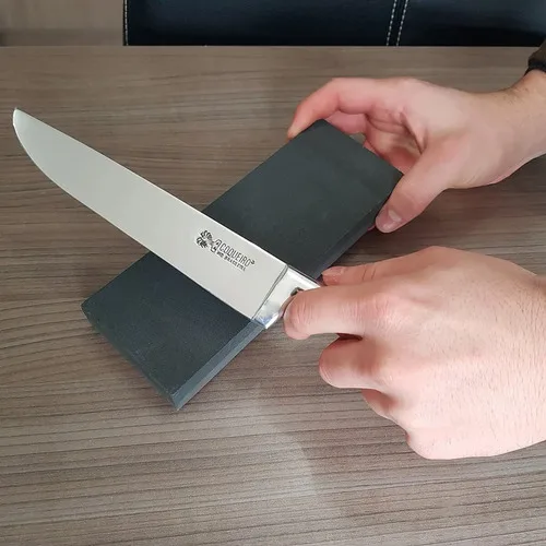 Pedra Para Amolar Afiar Facas Profissional Dupla Face - Imagem 5