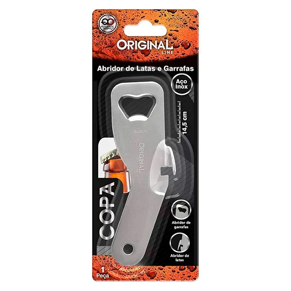 Abridor de Latas e Garrafas Inox 14,5cm Original Line - Imagem 2