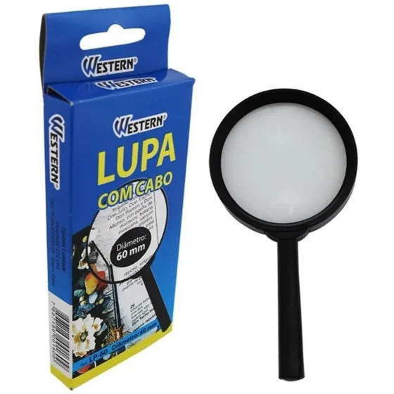 Lupa De Vidro Com Cabo Western 60mm Lp-60