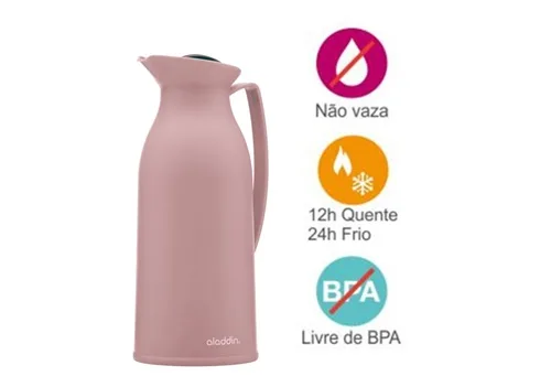 Garrafa Térmica 750 ml Aladdin Futura Cinza / Rosa - Imagem 4