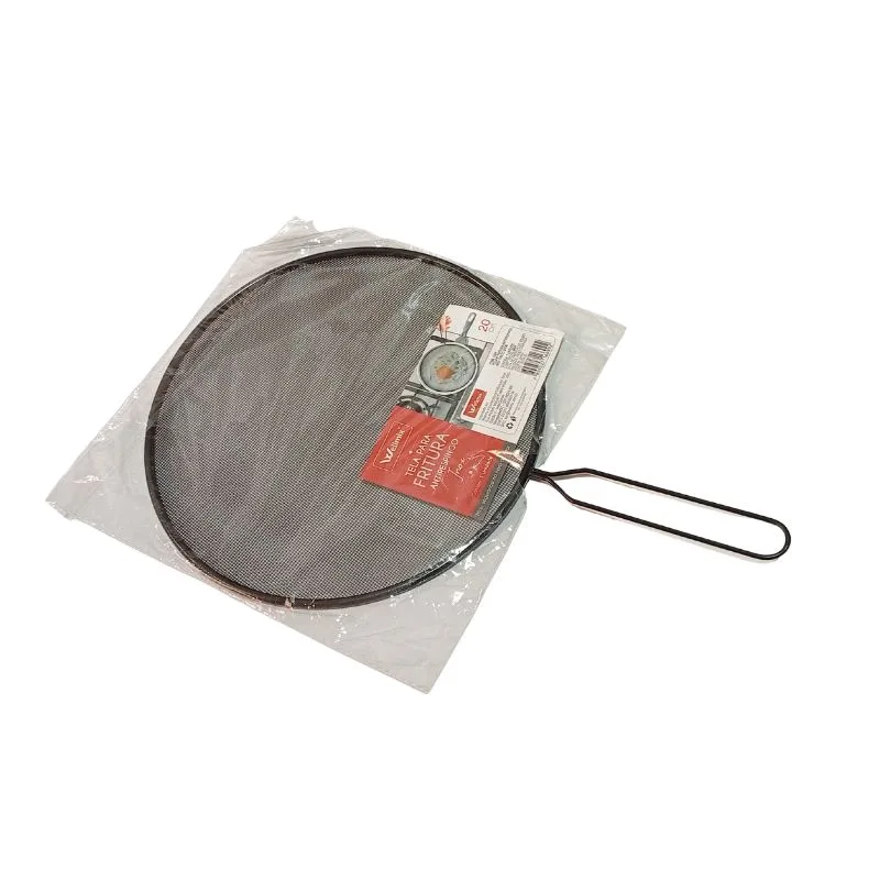 Tela Para Fritura Anti Respingo Com Cabo 25cm Diametro - Imagem 4