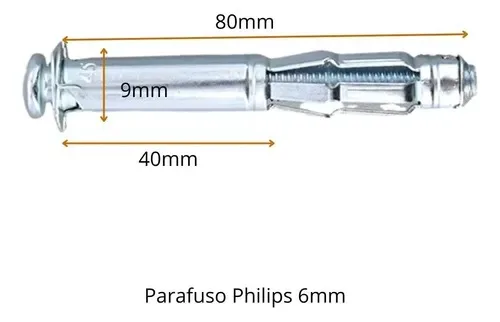 Kit 10 Parafusos de Fixação para Parede de Suspensão Ocas - Imagem 5