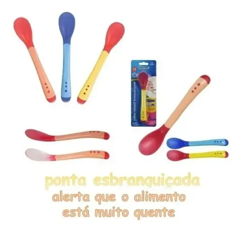 Colher Infantil Ponta Silicone Termossensível Bebês Western - Imagem 2