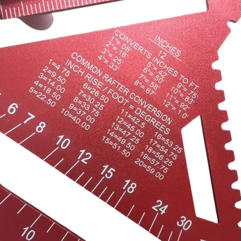 Esquadro Triangular de Alumínio 12 Pol 0 a 90° Marcenaria - Imagem 3