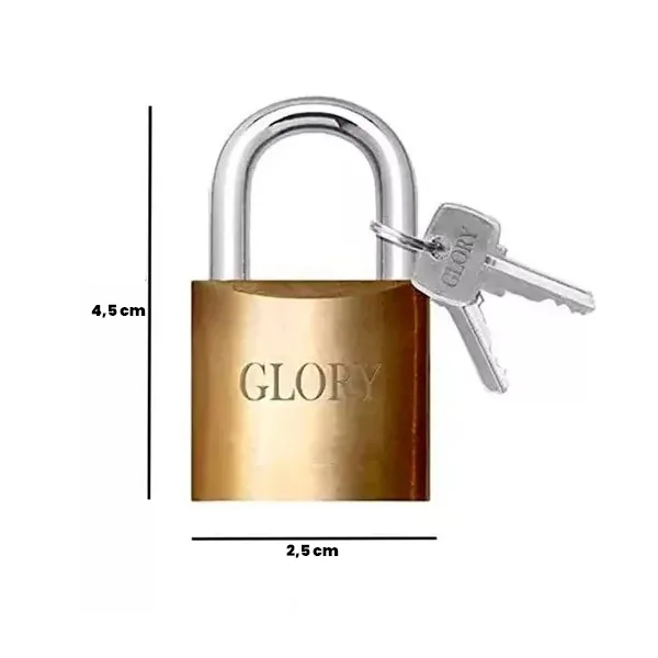 Cadeado 25mm 4,5x2,5cm Pequeno Glory - Imagem 3