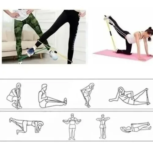 Elástico Extensor Exercícios Ombro Biceps Academia Ginástica - Imagem 3