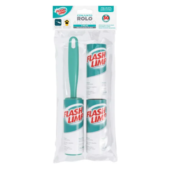 Tira Pelo Roupa Rolo Adesivo Rolinho Com 2 Refil