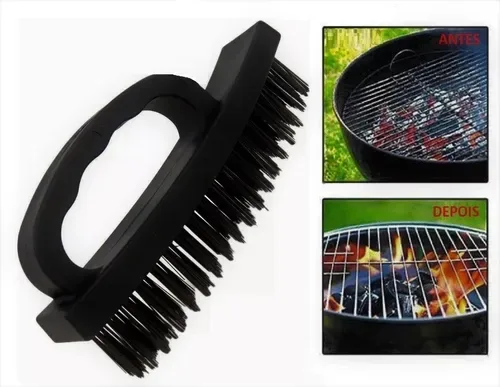 Escova Aço Limpa Grill Grelha Churrasqueira Churrasco Pesca