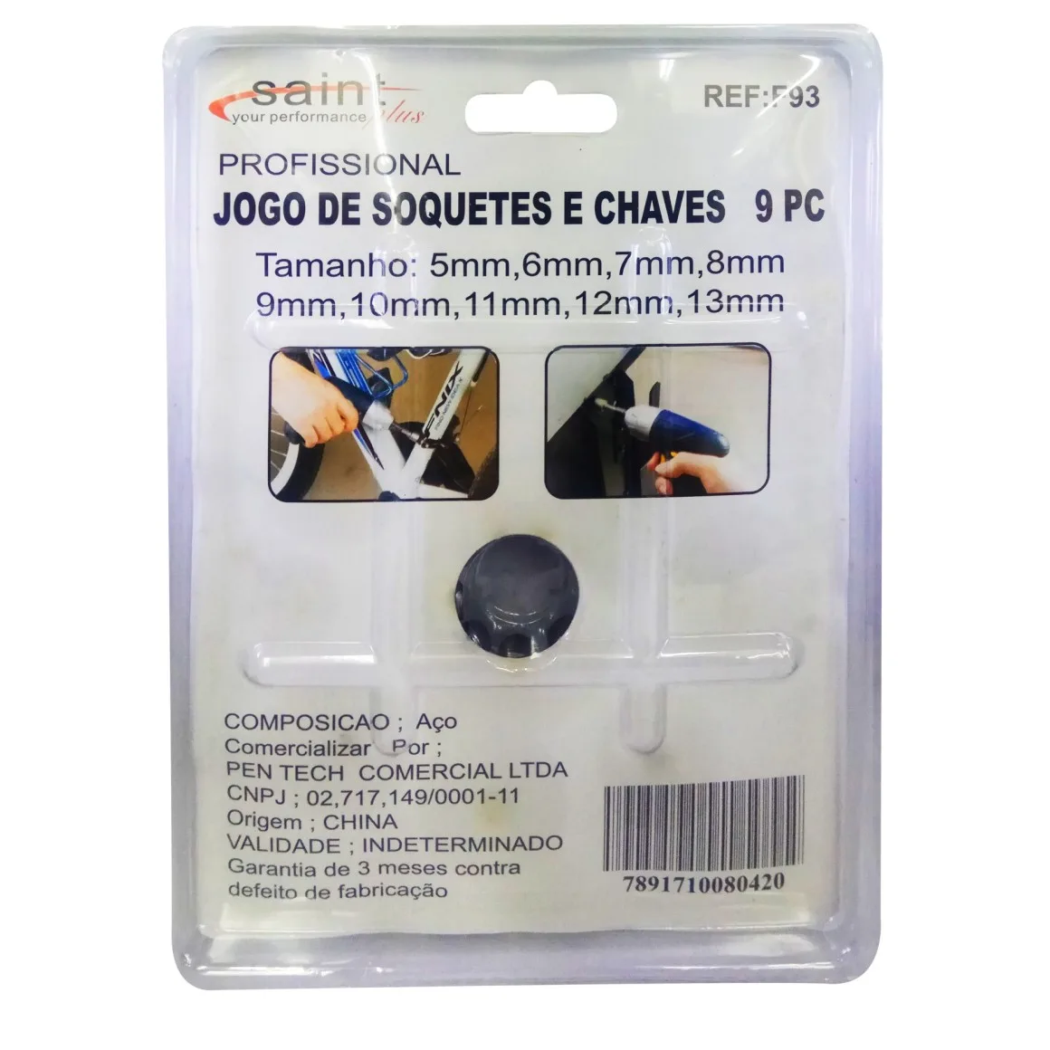 Jogo Bits Sextavado 9 Peças 5mm a 13mm P/ Parafusadeira - Imagem 2