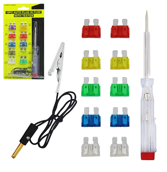 Chave De Teste Com Kit Fusíveis De Carro TRY-9555