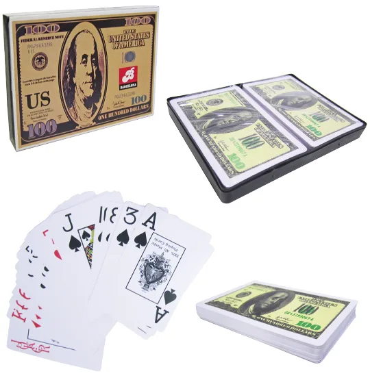 Baralho Duplo 108 Cartas de Plástico Com Estojo Dolar