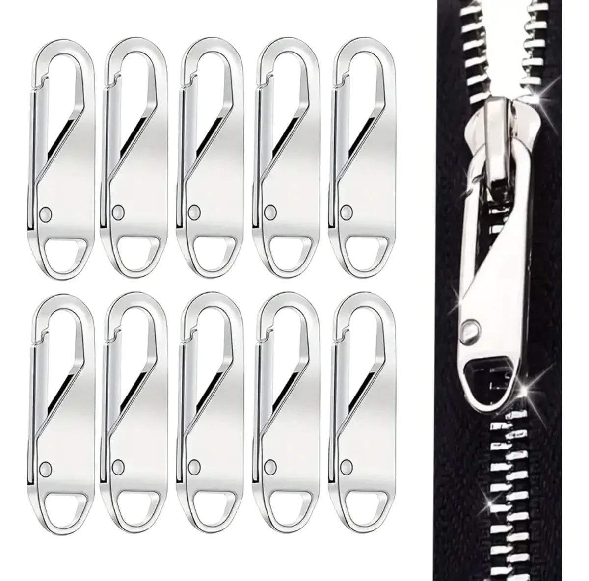 Kit 20 Puxador De Zíper Encaixar Reparo Rápido Bolsas Roupas