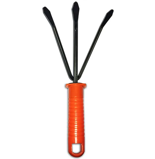 Ancinho para Jardinagem de Ferro com Cabo de Plástico 22cm