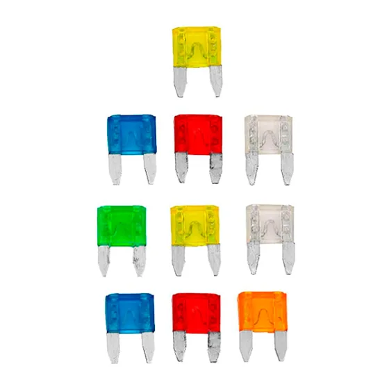 kit com 10 Fusível Automotivo Pequeno Mini Lamina