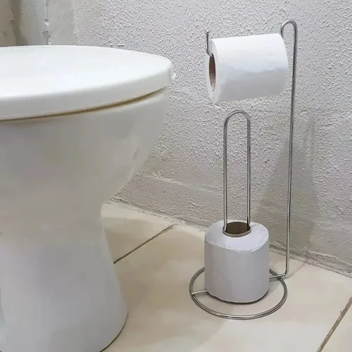 Porta Papel Higiênico Suporte De Chão Banheiro Luxo - Imagem 4
