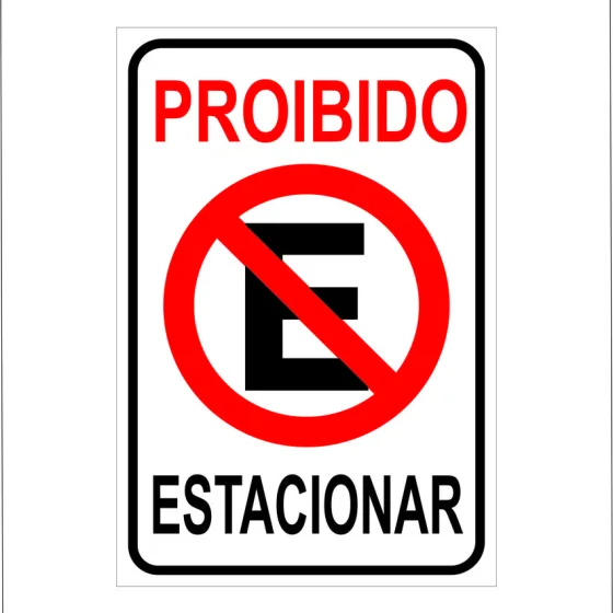Placa Para Garagem Não Estacione (Proibido Estacionar)