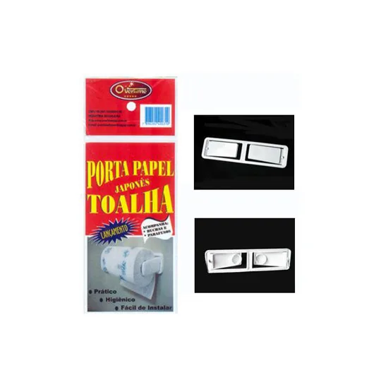 Suporte Porta Papel Toalha de Parede de Plastico Branco Japones - Imagem 2