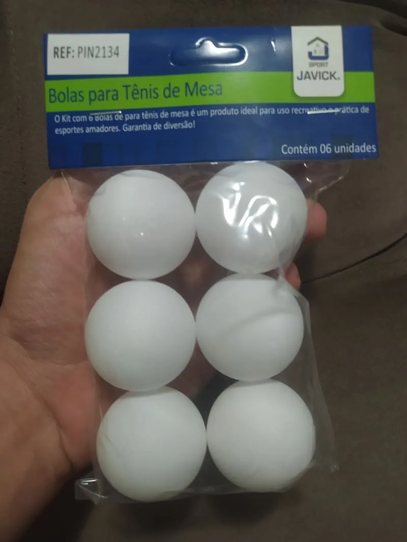 Kit 6 Bolinhas de Ping Pong Branca Javick Sport - Imagem 2