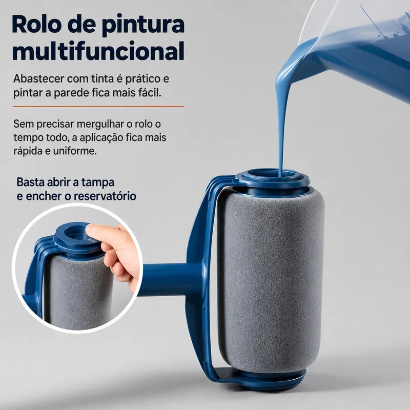 Rolo de Pintura com Reservatório Antirrespingo 500ml - Imagem 2