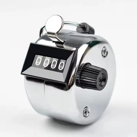 Contador Manual Mecânico Clicker 4 Dígitos com Reset