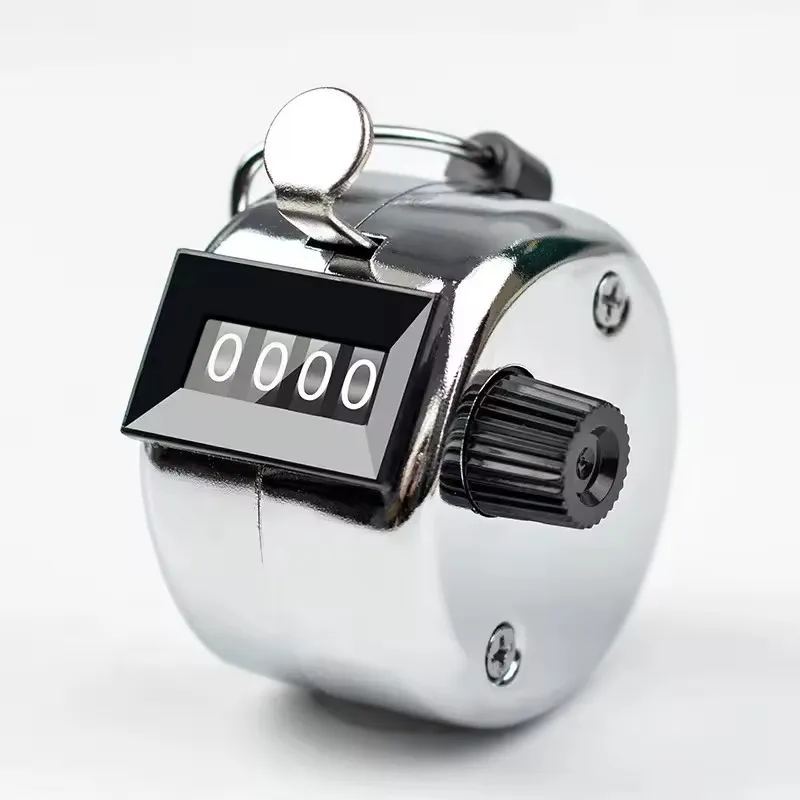 Contador Manual Mecânico Clicker 4 Dígitos com Reset