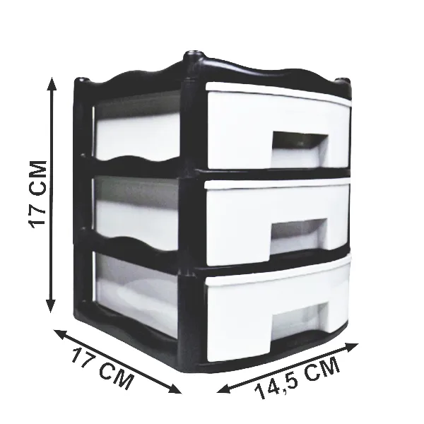 Gaveteiro Organizador Plastico Multiuso 3 Gavetas Mini - Imagem 2