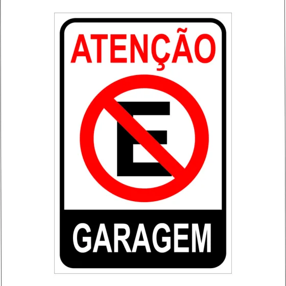 Placa De Sinalização Atenção Garagem 20X30 Pacific
