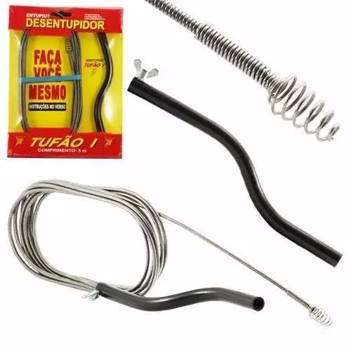 Desentupidor Manual 5m P/ Encanamentos, Vaso Sanitário Tufão