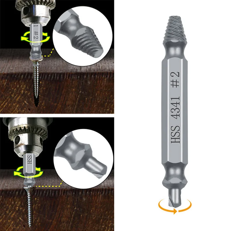 Bits Extrator De Parafusos Quebrados Enferrujados Espanados - Imagem 2