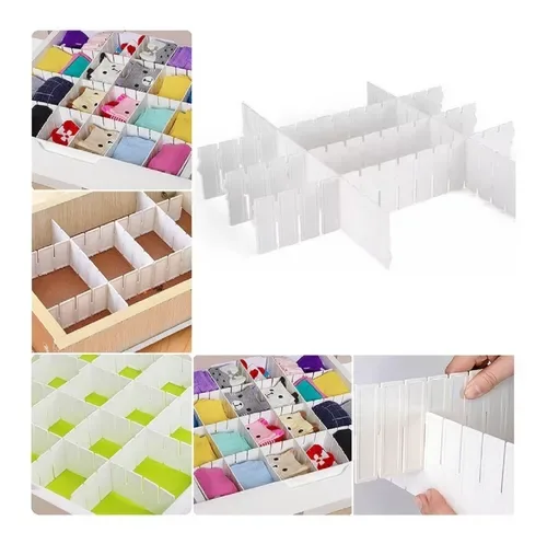 Kit 15 Tiras Organizador Divisória Colméia Gaveta Ajustável