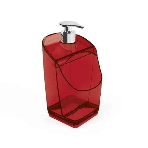 Porta Detergente e Esponja Vermelho Translúcido UZ Dispenser